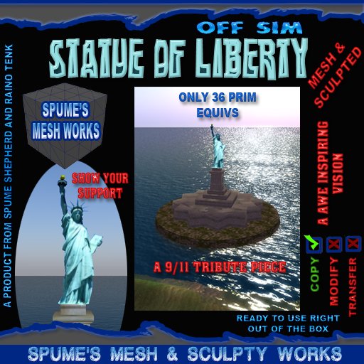 OFF SIM STATUE OF LIBERTY - ELLIS ISLAND