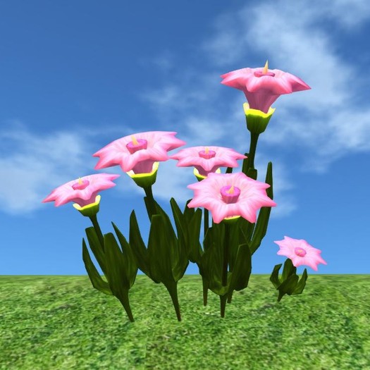Pink Flowers - Sculpted Star Bunch