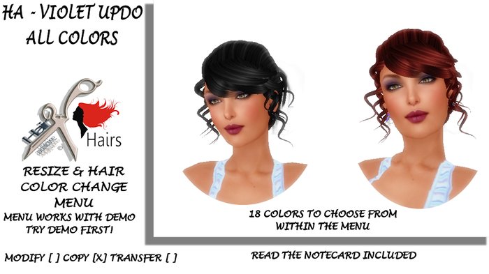 HA - VIOLET UPDO ALL COLORS BOXED