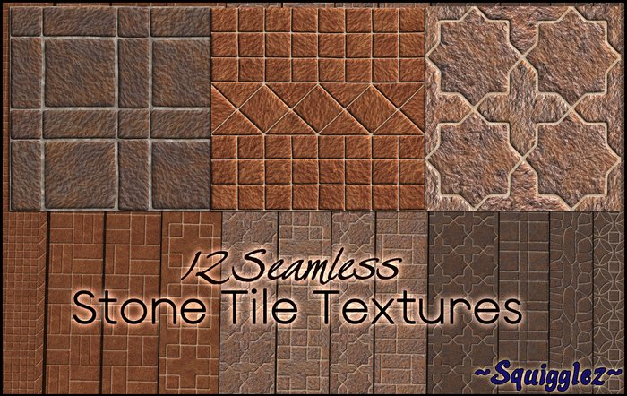~Squigglez~ 12 Stone Tiles