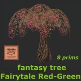 Fantasy tree Fairytale Red-green