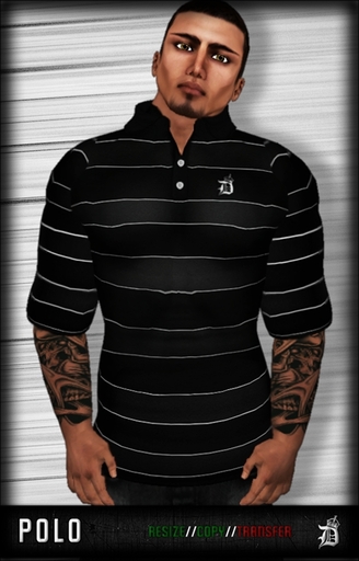DEF! Polo / Stripped / Black