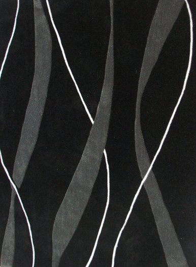 Second Life Marketplace - Black & Grey waves rug