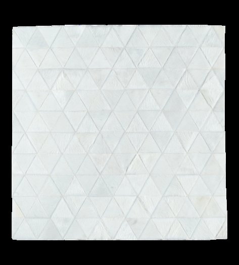 white triangles rug