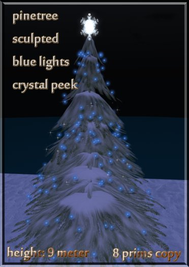 NEW RELEASE SCULPTED PINETREE WITH BLUE LIGHTS