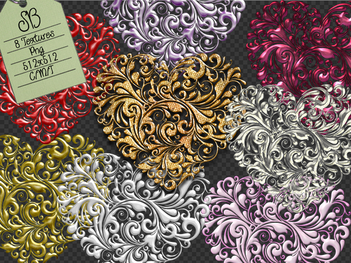 SB FILIGREE HEART ALPHA TEXTURES