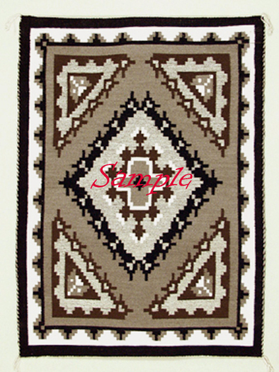 Navajo "Two Grey Hills" Style Rug rugs Native American
