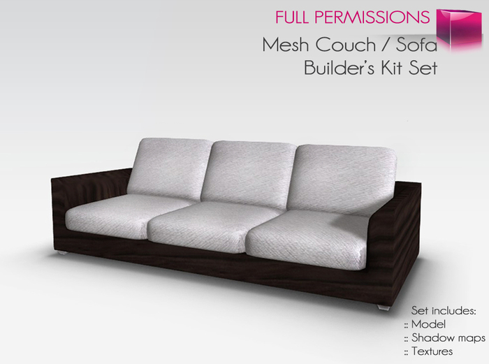 Full Perm Mesh Couch / Sofa Builder's Kit Set