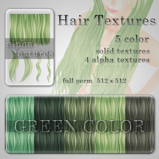 *-{-BraT-}-* Hair Textures [Green]