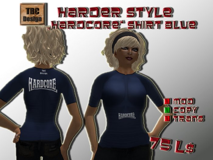 .:TBC Design:. Hardcore Shirt Blue (F)