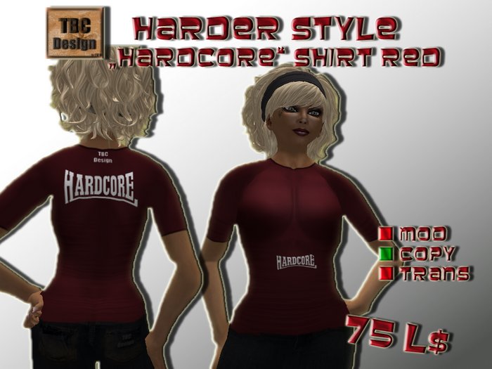 .:TBC Design:. Hardcore Shirt Red (F)