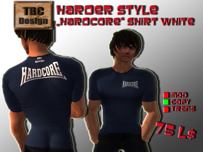 .:TBC Design:. Hardcore Shirt Blue (M)