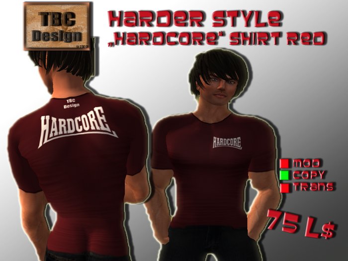 .:TBC Design:. Hardcore Shirt Red (M)
