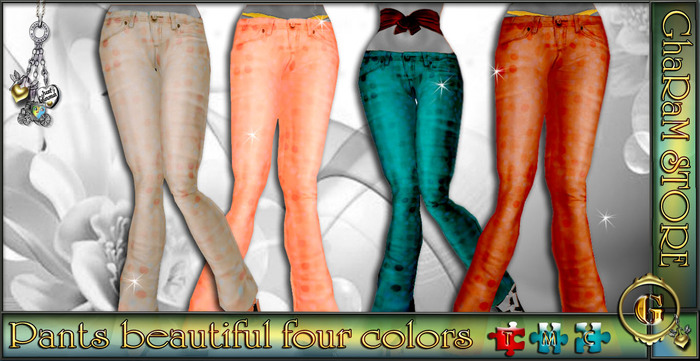 Jeans peach circles