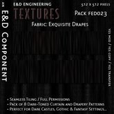 [FED023] 8 512px Dark Curtain Textures and Black Curtains and Drape Textures for Drapery Textures by E&D ENGINEERING