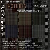 [FWB021] 6 Blended Wool Fabric Textures for Winter and Cool Weather Clothing and Accessories from E&D ENGINEERING
