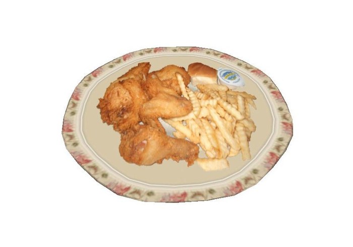 CB Entree 2 Fried chicken w. Fries