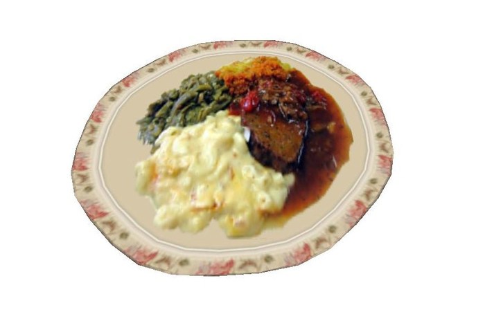 CB Entree 5 Meatloaf, mac n Cheese, green beans