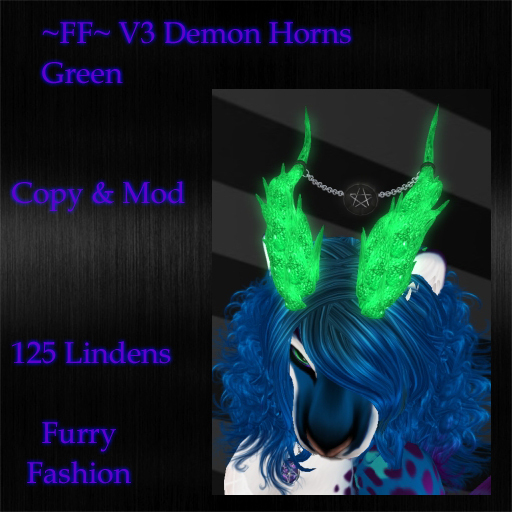 ~FF~ V3 Demon Horns Green