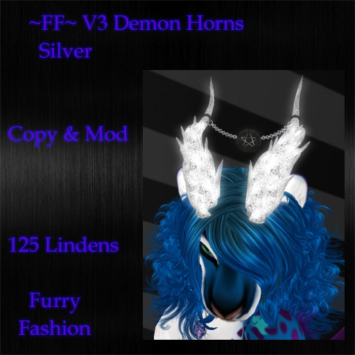 ~FF~ V3 Demon Horns Silver
