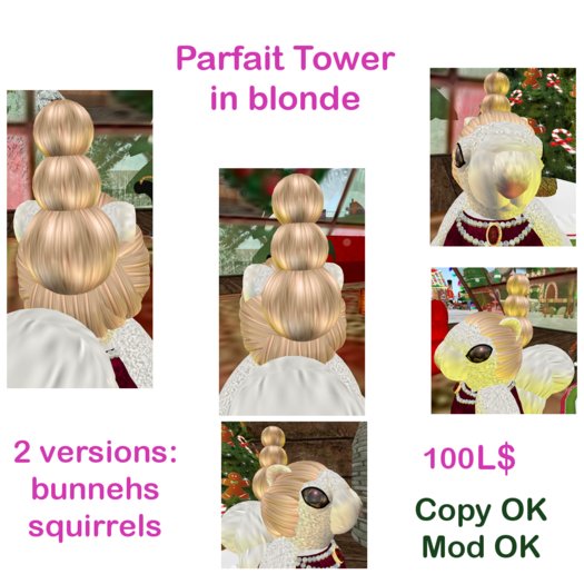*Tiny B's Designs*Parfait Tower in blonde -squirrels & bunnehs