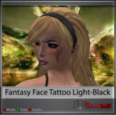 Upload[_]:: - Fantasy Face Tattoo Light-Black