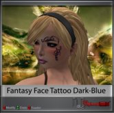 Upload[_]:: - Fantasy Face Tattoo Dark-Blue