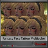 Upload[_]:: - Fantasy Face Tattoo Multicolor