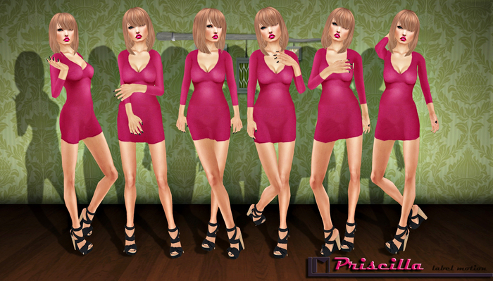 -.label motion .- Priscilla Poses
