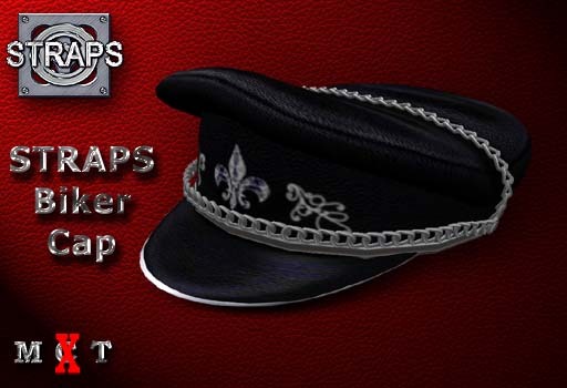 STRAPS - Biker Cap Double Chain (Fleur-de-lis)