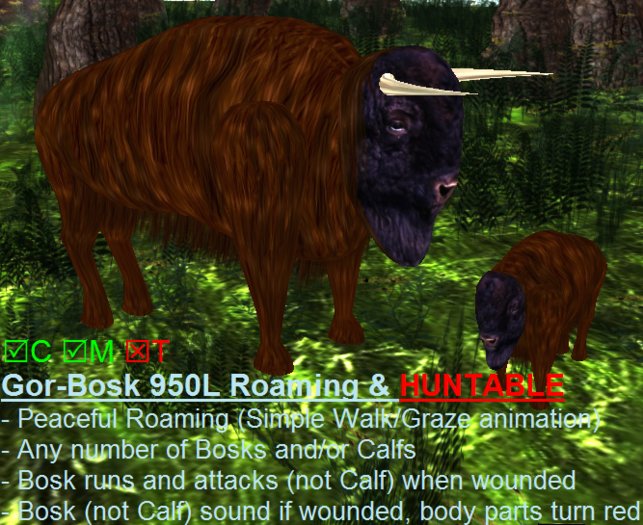 3D Animated Gor-BOSK Huntable