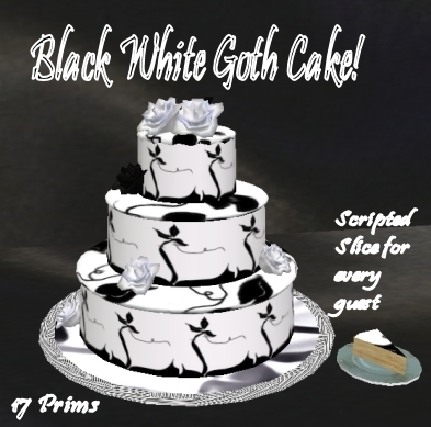 Black White Goth Cake Boxed