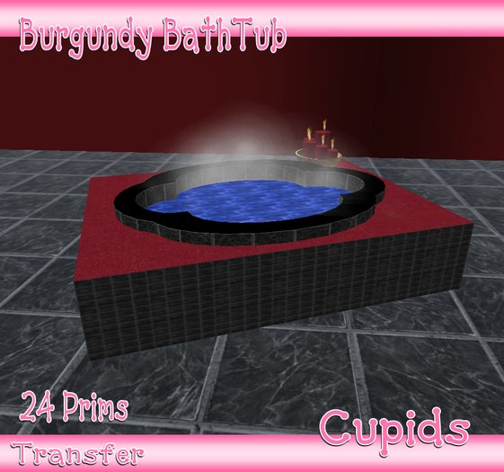 Burgandy Bathtub