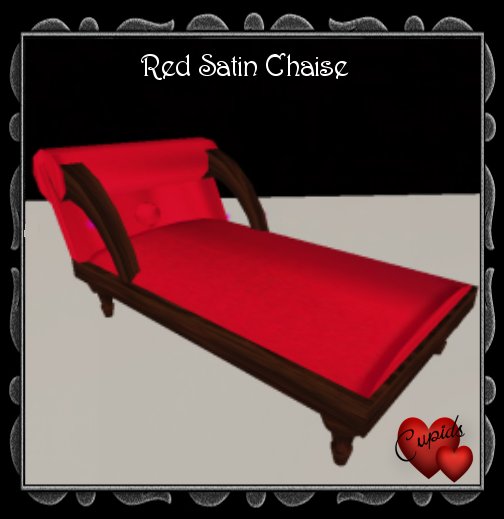 Red Satin Chaise