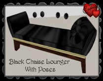 Black Satin Chaise