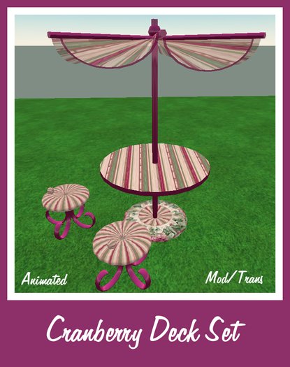 Cranberry Deck Set