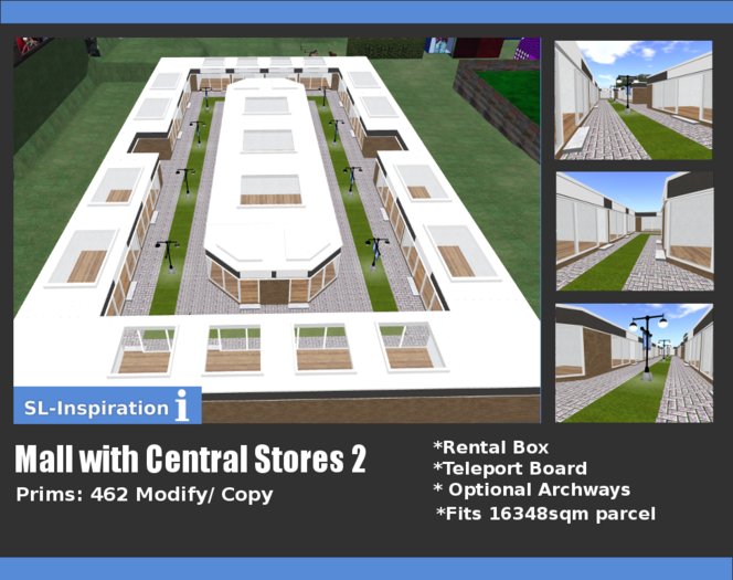 Mall With Central Stores (black textured top)