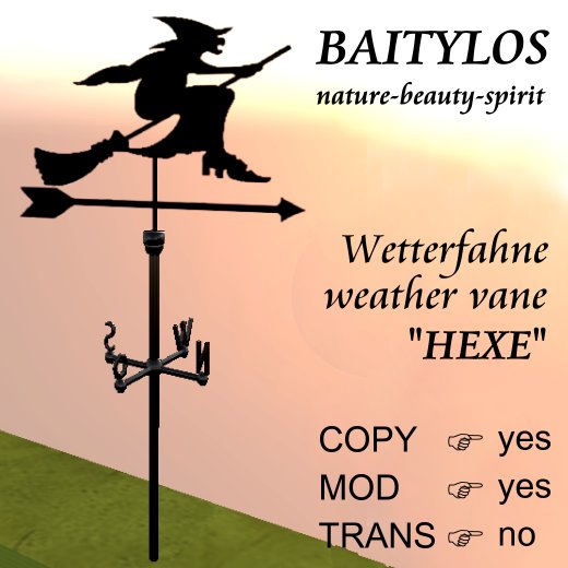 WF01 weather vane witch 