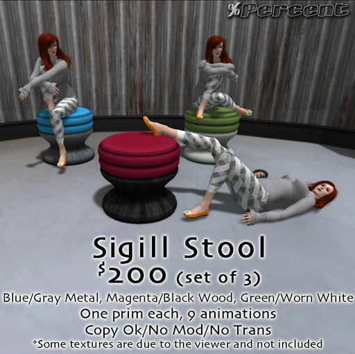 % Sigill Stool (Fat Pack - 3 Colors) SCULPT