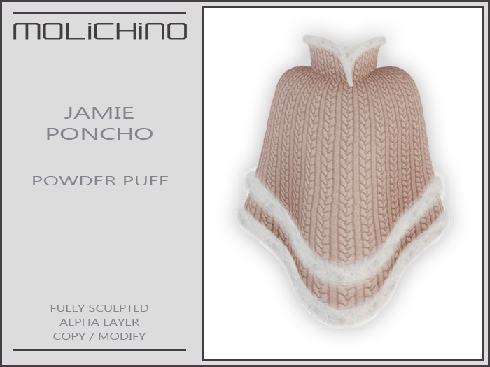 MOLiCHiNO Jamie Poncho - Powder Puff