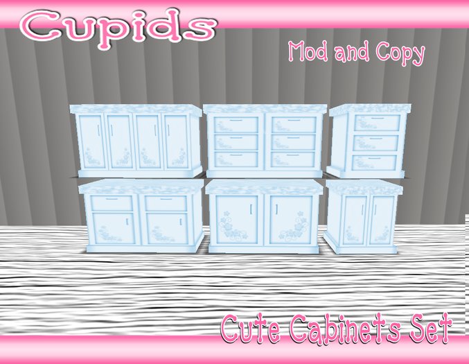 Cupids Cute Cabinets Set Blue [Boxed]