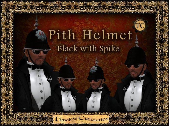 TC Pith Helmet black & Metal