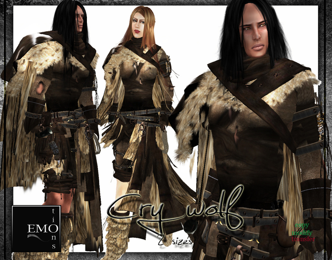 .:EMO-tions.. * Cry Wolf *  2 sizes x