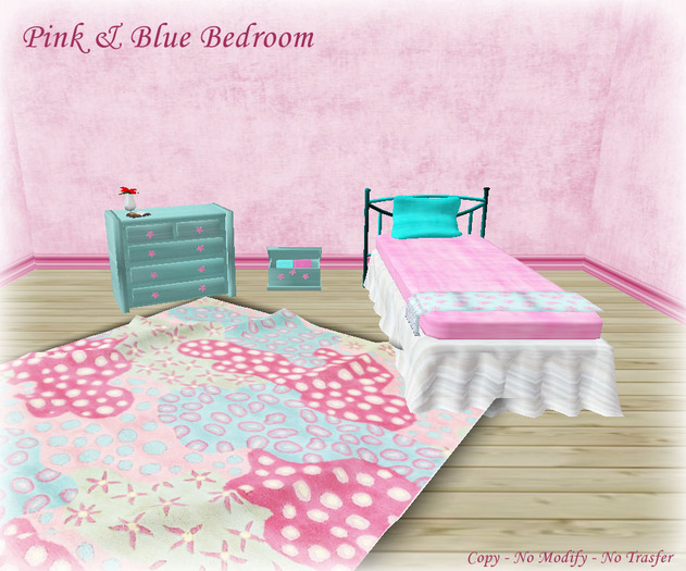 Pink Blue Bedroom