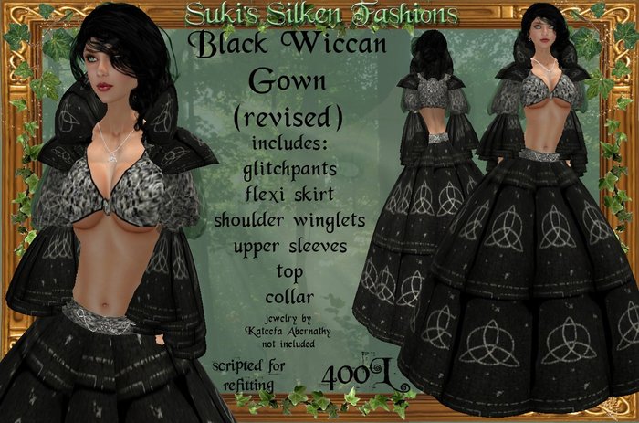 !~SSF~! Black Wiccan Gown (revised)