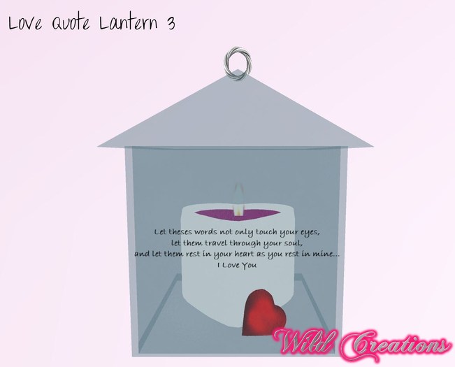 Love Quote Lantern 3