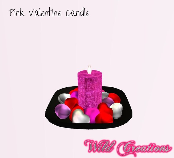Valentine Candle Pink