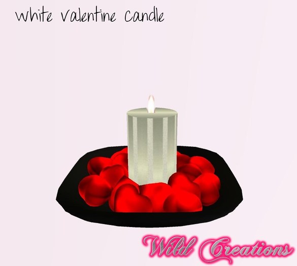 Valentine Candle White