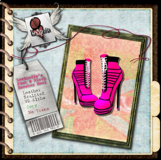 . Lexipedia . Pink & Black Sneaker Heel 