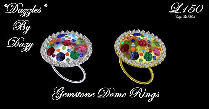 Gemstone Dome Rings Vendor